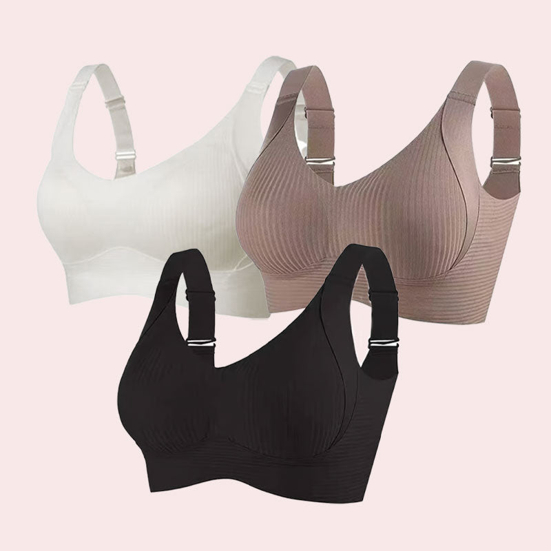 Gerippter Push-up-BH für Frauen, verstellbar, kabellos