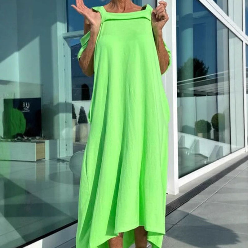 🌴Casual Vrouwen Maxi Jurk met Koude Schouder