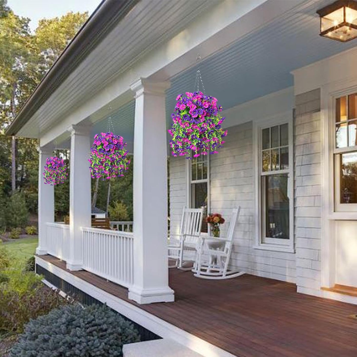 Perfekte Gartendekoration - 🌺 Künstliche Blumenranken als Hängeornamente