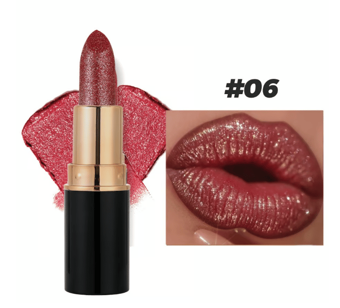 Diamant-Lippenglanz Glitzer-Lippenstift Wasserfest