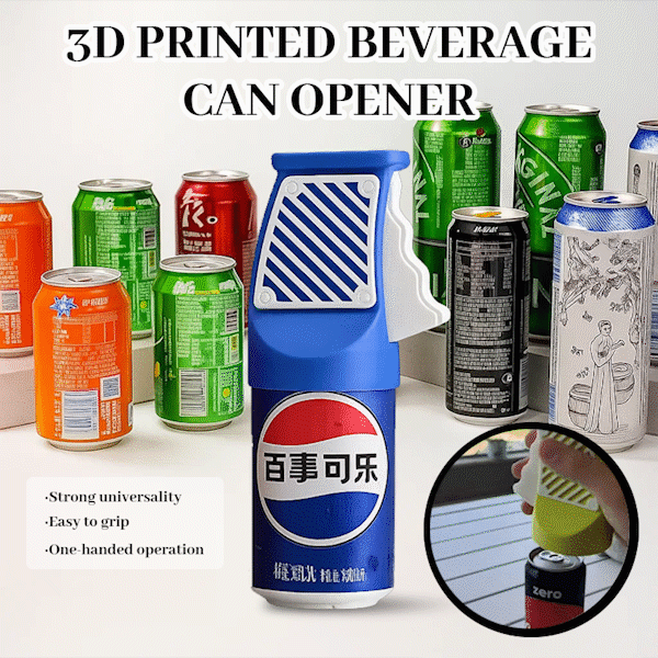 🍹3D tištěný otvírák na plechovky – snadný otvírák na sodu a pivo jednou rukou 🍻