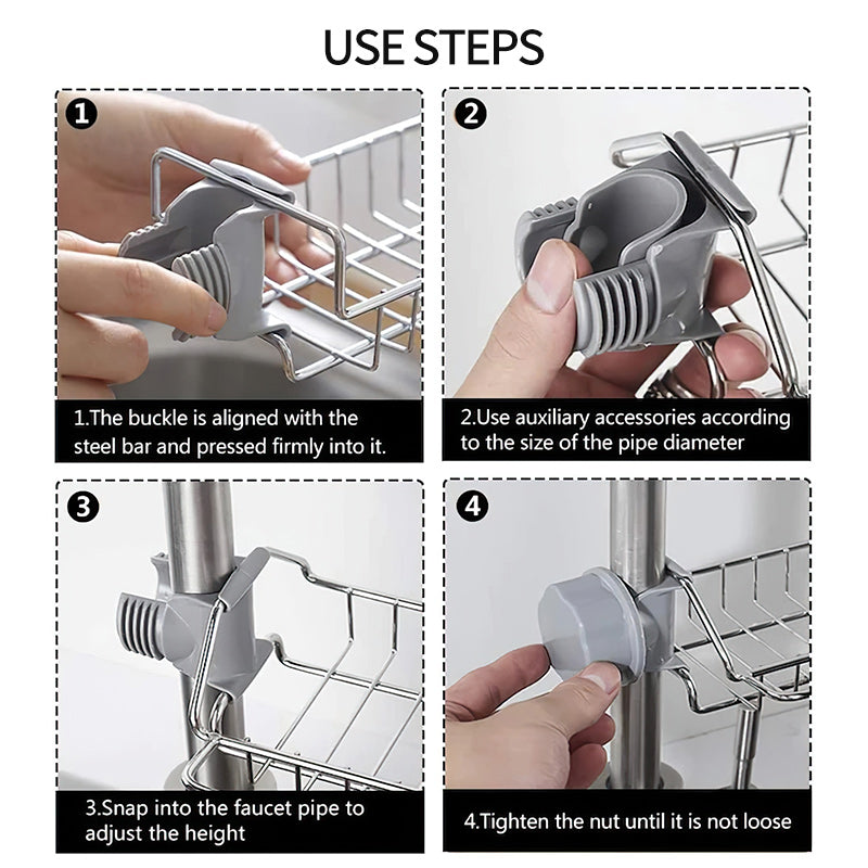 2-in-1-Edelstahl-Armaturenablage
