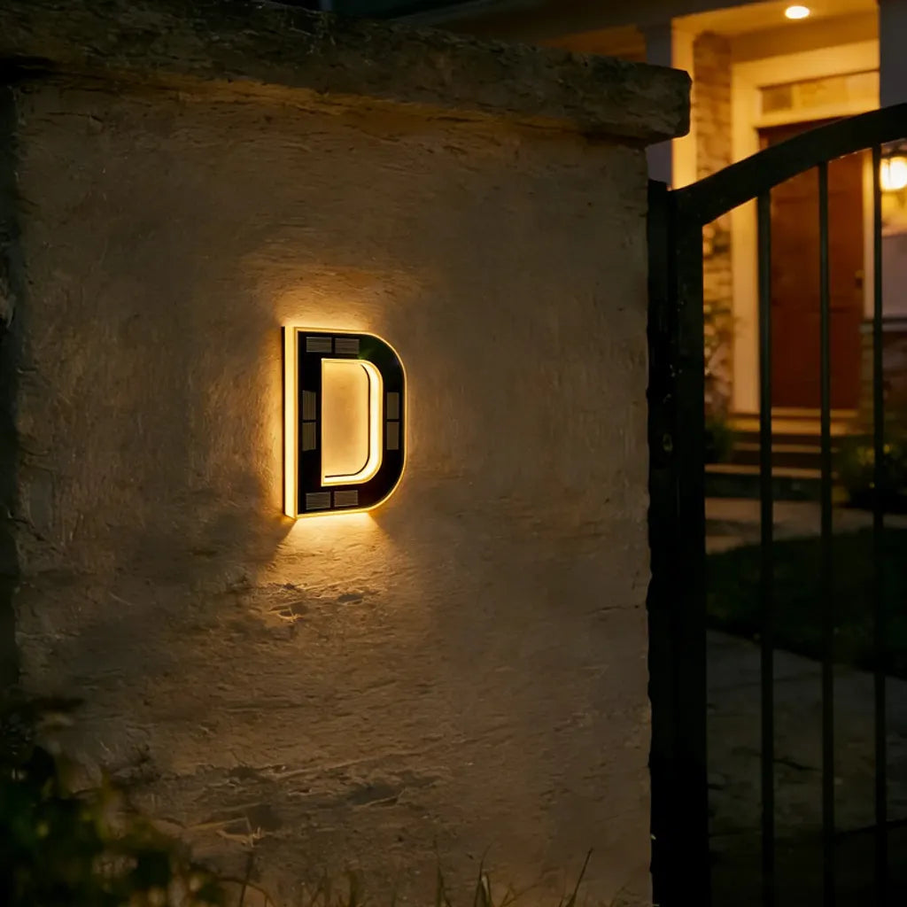 9-Inch Waterproof LED Solar Lighted House Numbers for Outside