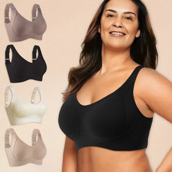 Gerippter Push-up-BH für Frauen, verstellbar, kabellos