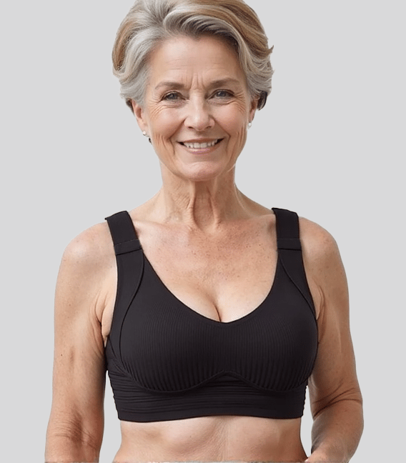Gerippter Push-up-BH für Frauen, verstellbar, kabellos