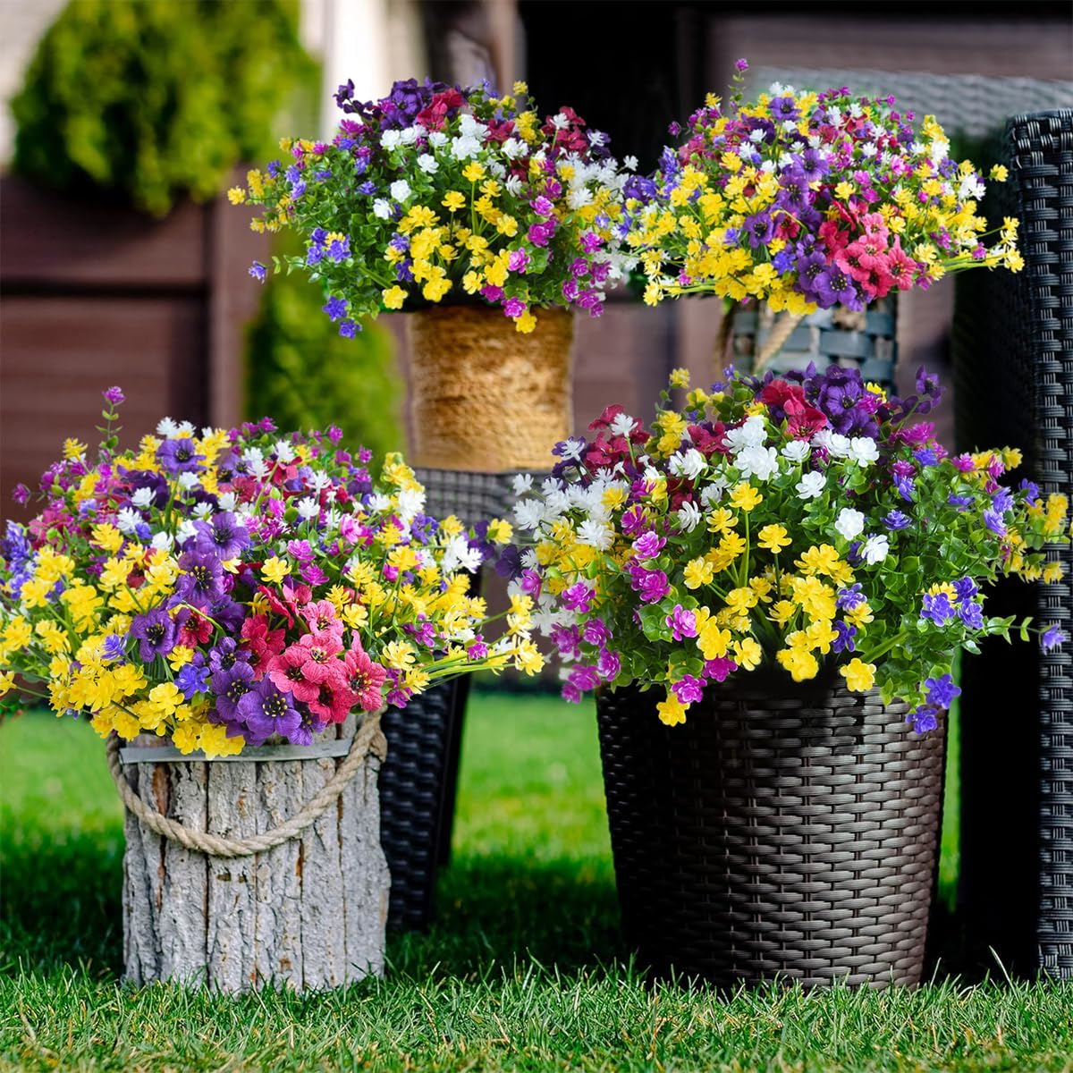 🌺UV-beständige bunte künstliche Blume