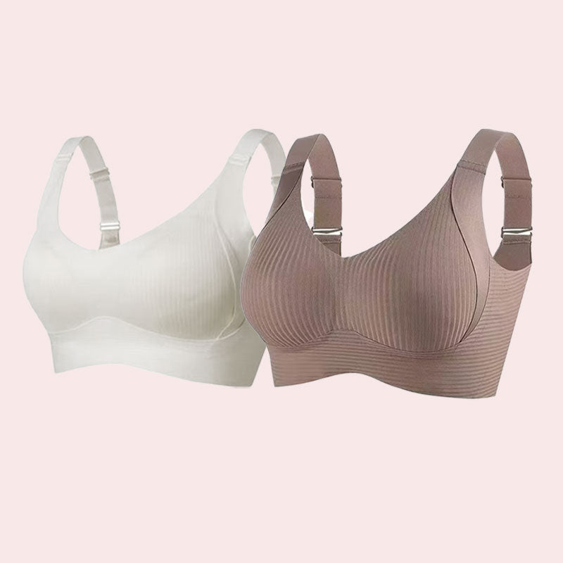 Gerippter Push-up-BH für Frauen, verstellbar, kabellos