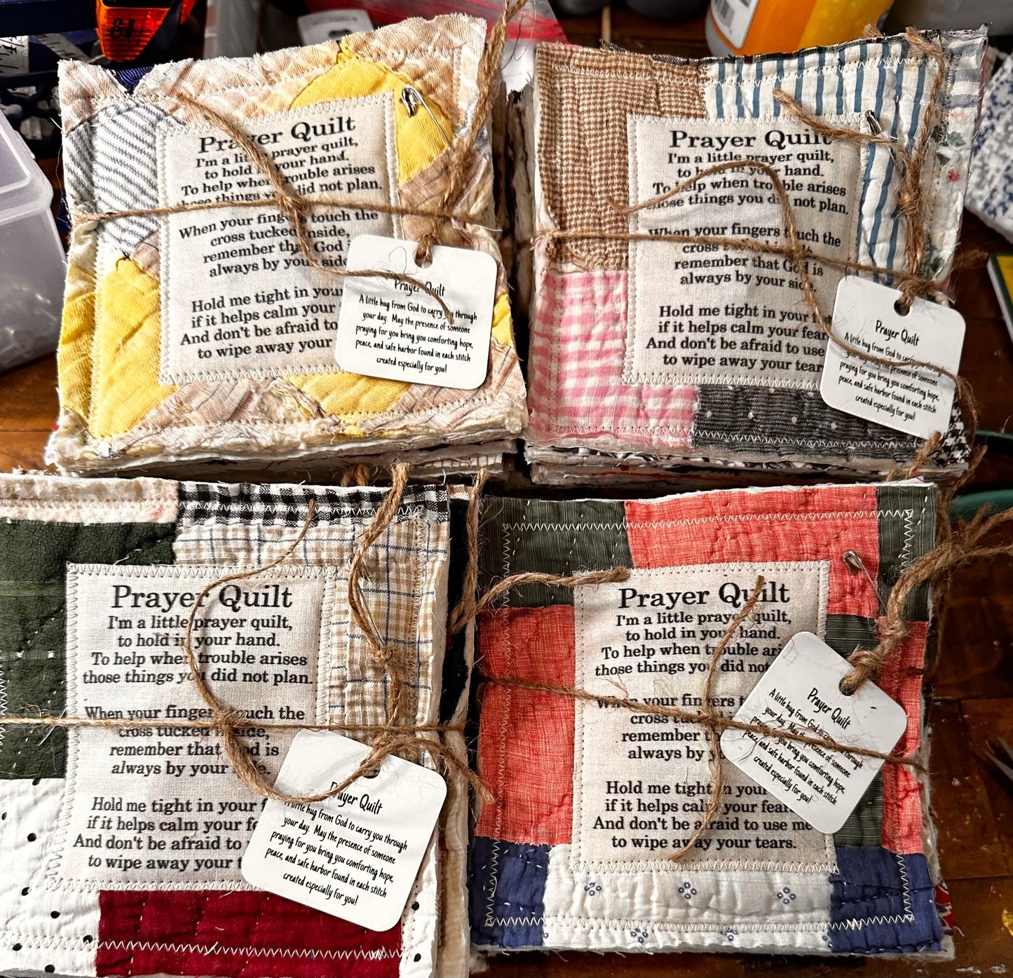 ✝️Best Encouraged And Blessed Gift-Prayer Quilt with cross inside
