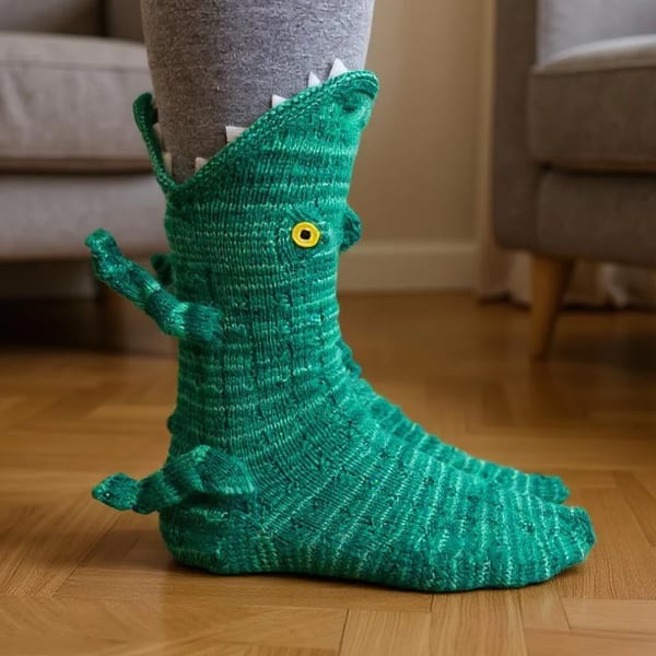 Útulné 3D pletené ponožky se zvířátky