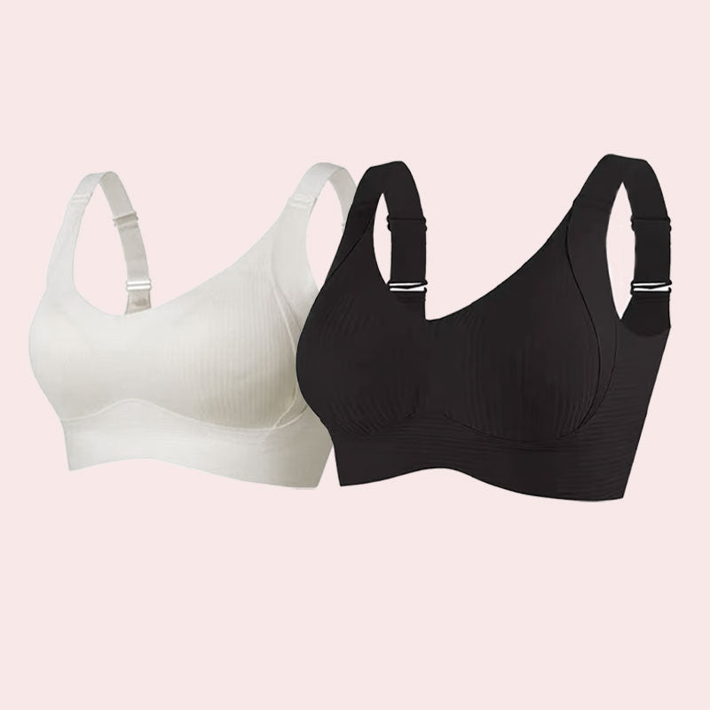 Gerippter Push-up-BH für Frauen, verstellbar, kabellos