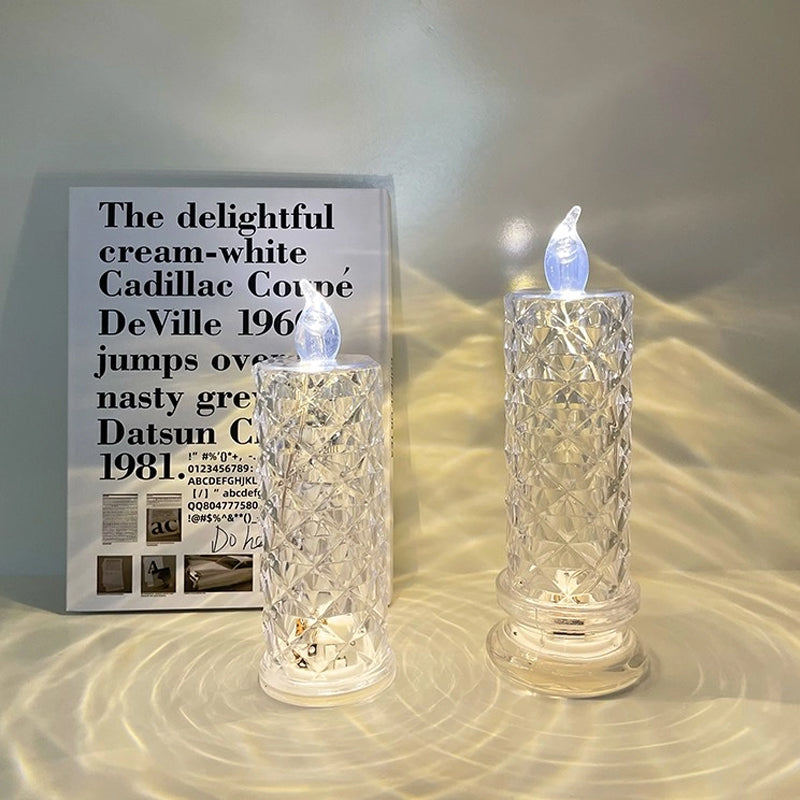 Svíčka Crystal Rose Candle Light – romantická záře bez nepořádku