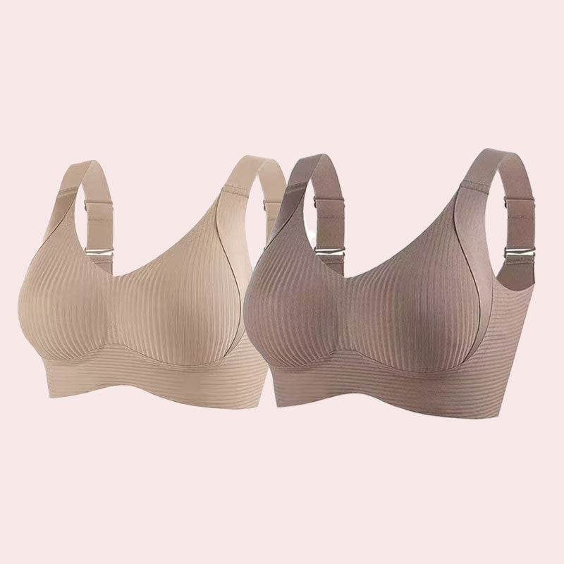 Gerippter Push-up-BH für Frauen, verstellbar, kabellos