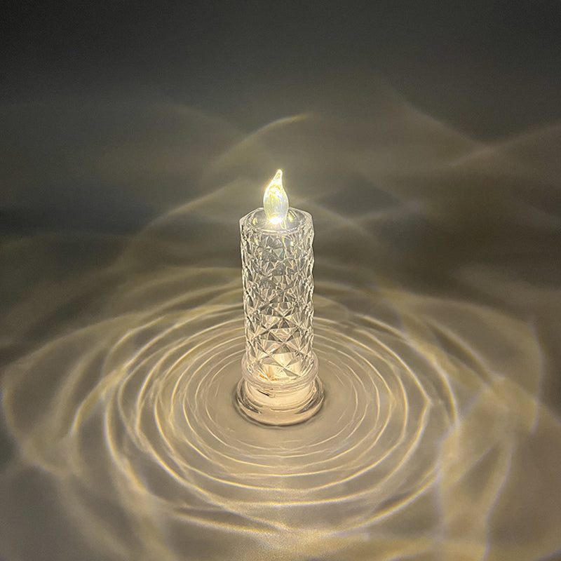 Svíčka Crystal Rose Candle Light – romantická záře bez nepořádku