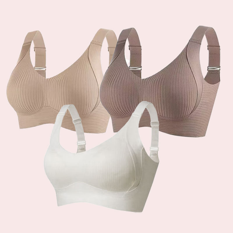 Gerippter Push-up-BH für Frauen, verstellbar, kabellos