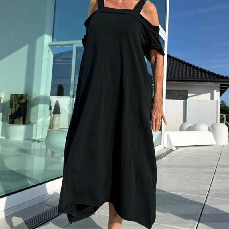 🌴Casual Vrouwen Maxi Jurk met Koude Schouder