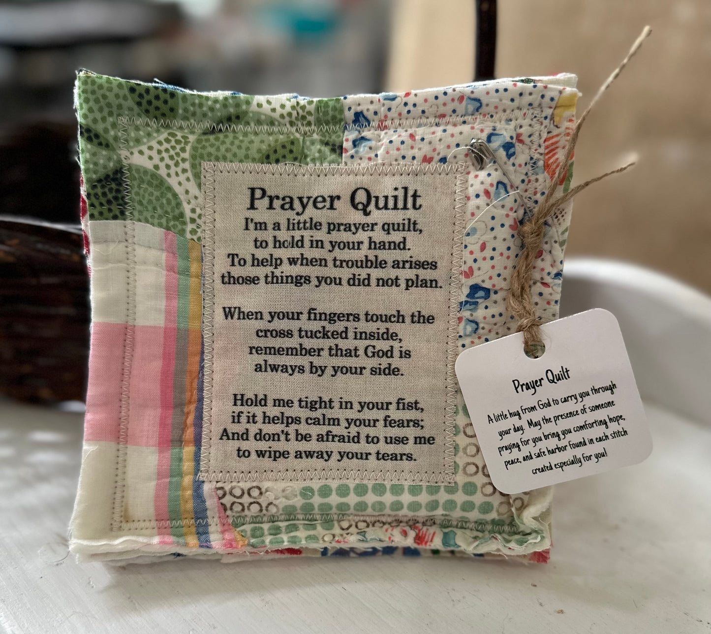 ✝️Best Encouraged And Blessed Gift-Prayer Quilt with cross inside