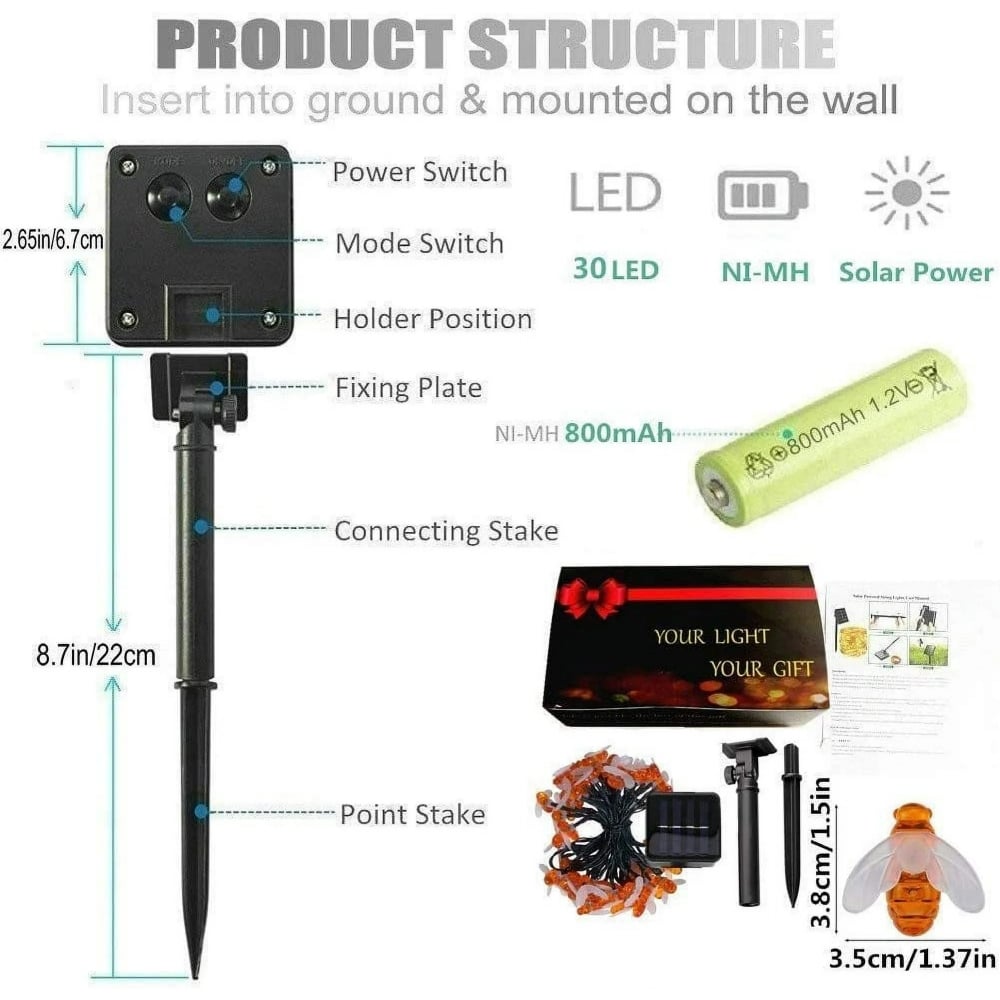 🐝Solární LED světýlka