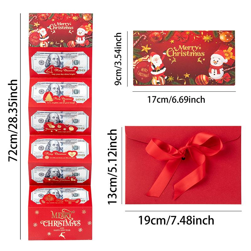 🎄Vánoční obálka s penězi a sponkou na bankovky
