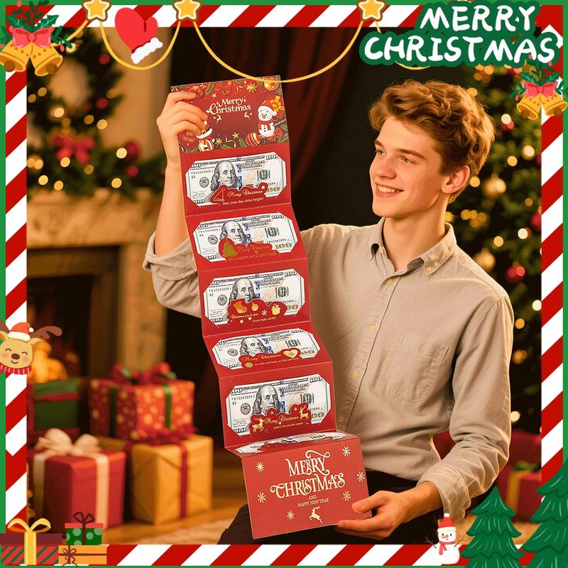 🎄Vánoční obálka s penězi a sponkou na bankovky