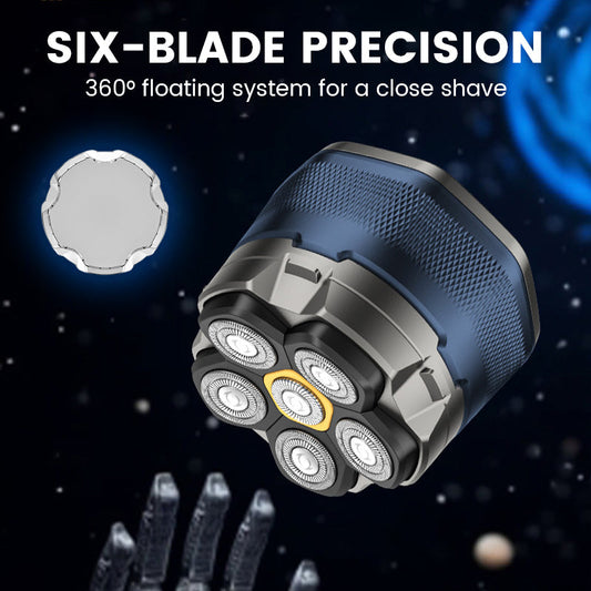 6D Waterproof Electric Shaver for Bald Men
