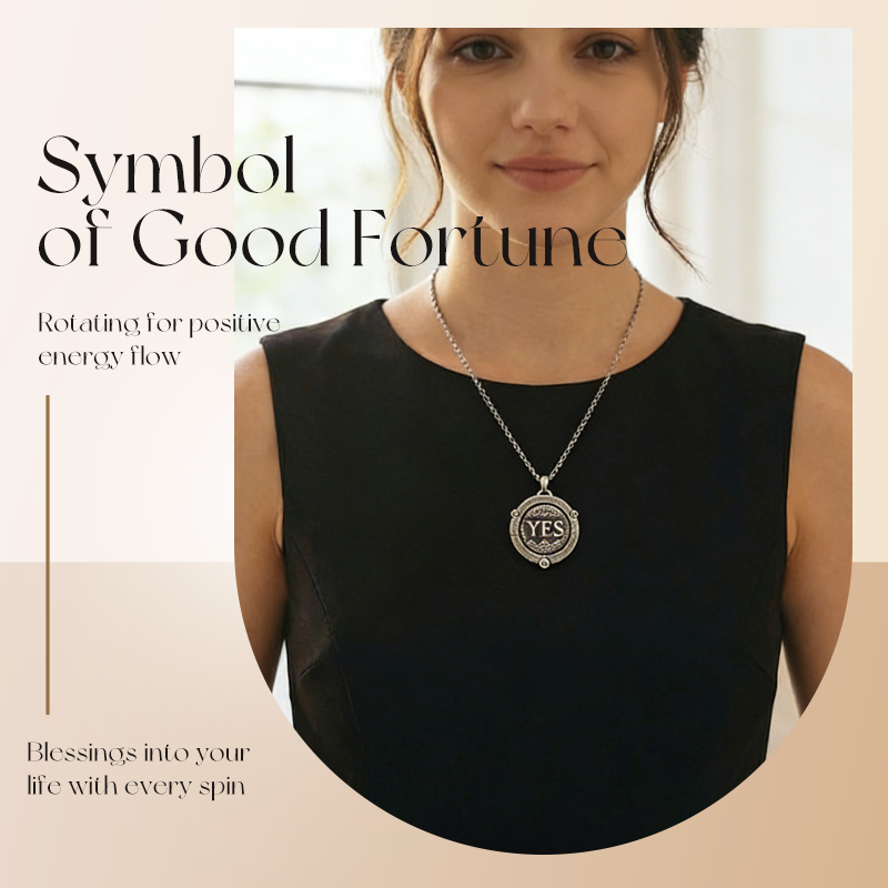 📢📢50% OFF !!!⏰Unisex Retro Spinning Decision Coin Necklace