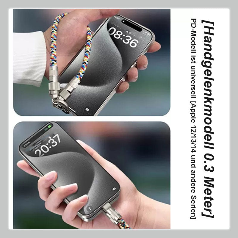 Tragbare Lanyard-Datenleitung, jederzeit schnelles Aufladen! Und das Handy geht nie wieder verloren!