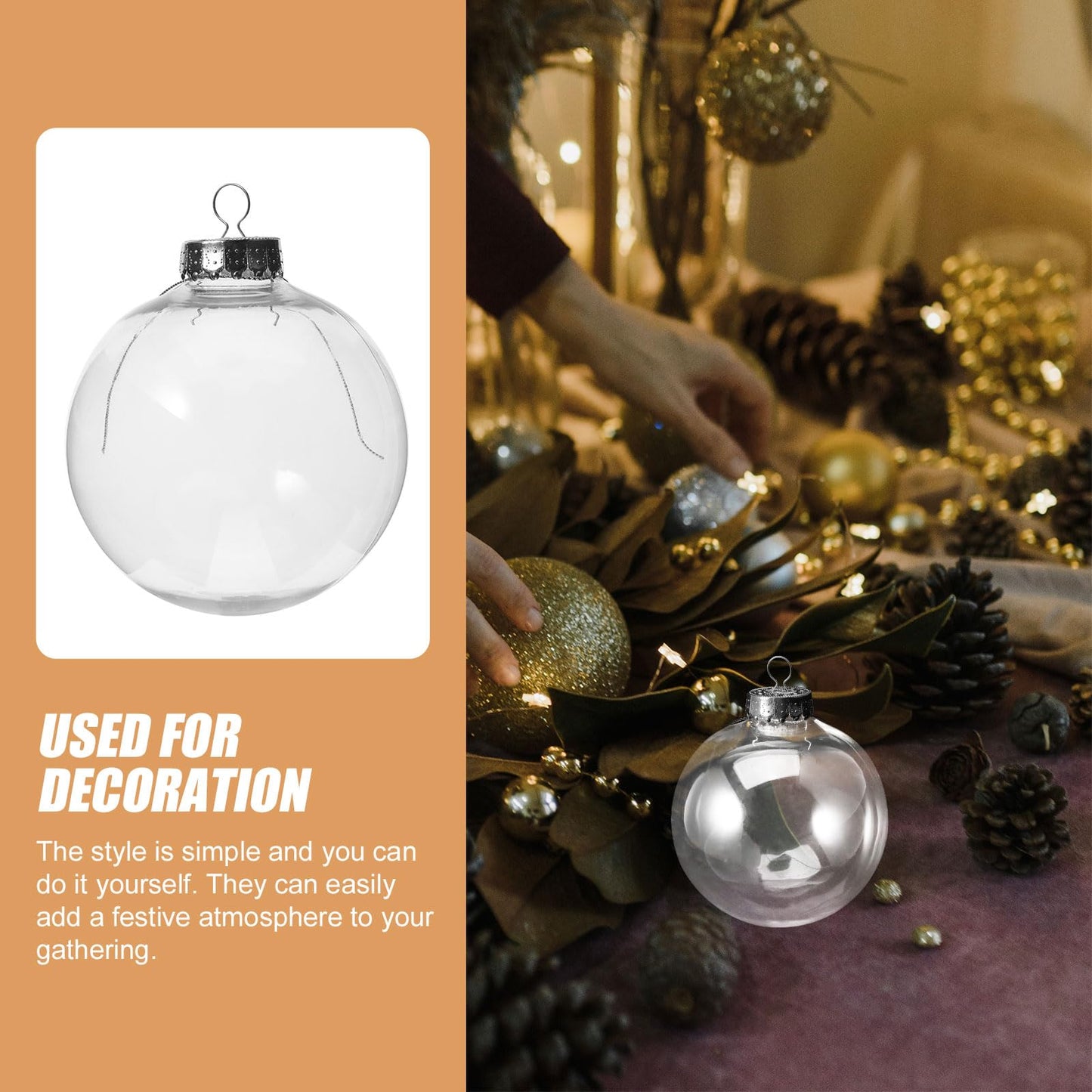 🎄 Clear Christmas Ornament Balls
