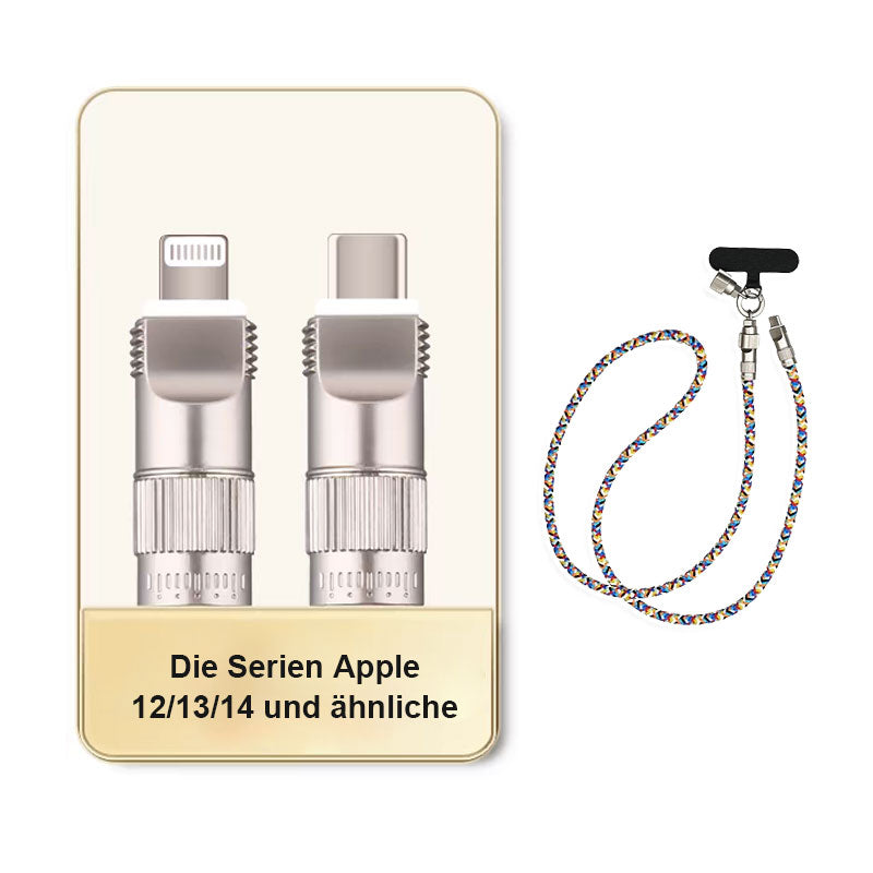 Tragbare Lanyard-Datenleitung, jederzeit schnelles Aufladen! Und das Handy geht nie wieder verloren!