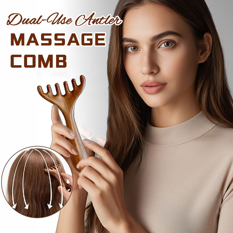 🦌 Massagekamm aus Geweih mit doppeltem Verwendungszweck 🛀✨