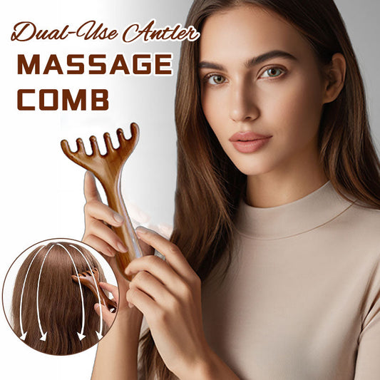 🦌 Massagekamm aus Geweih mit doppeltem Verwendungszweck 🛀✨