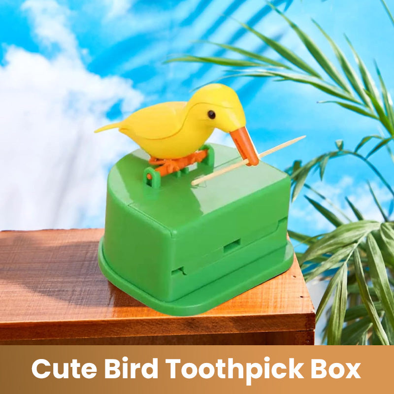 Niedliche Vogel-Zahnstocher-Box