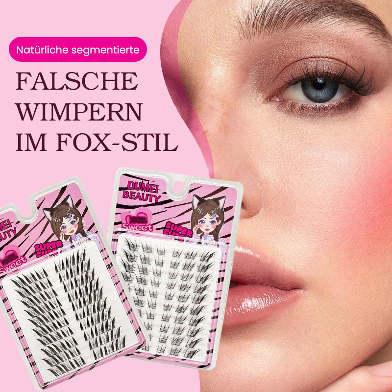 Natürliche Segmentierte Falsche Wimpern Im Fuchs-Stil