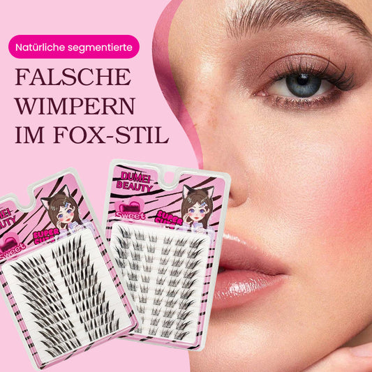 Natürliche Segmentierte Falsche Wimpern Im Fuchs-Stil