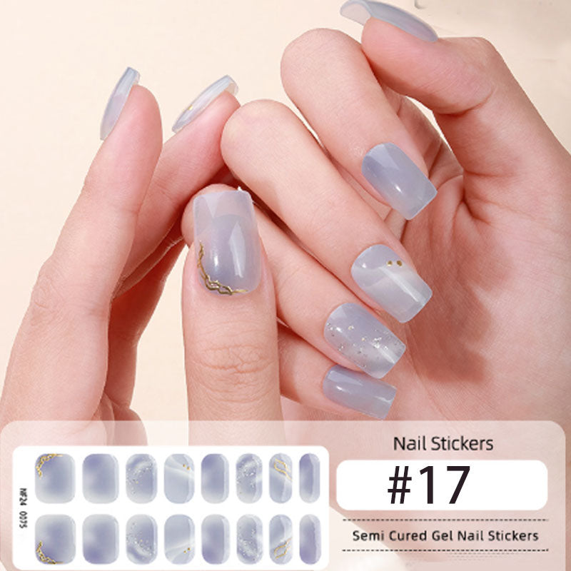 Halbgehärtete Nagelaufkleber