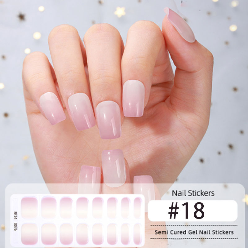 Halbgehärtete Nagelaufkleber