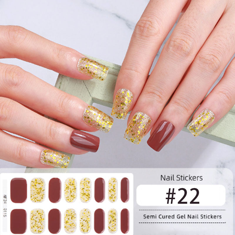 Halbgehärtete Nagelaufkleber