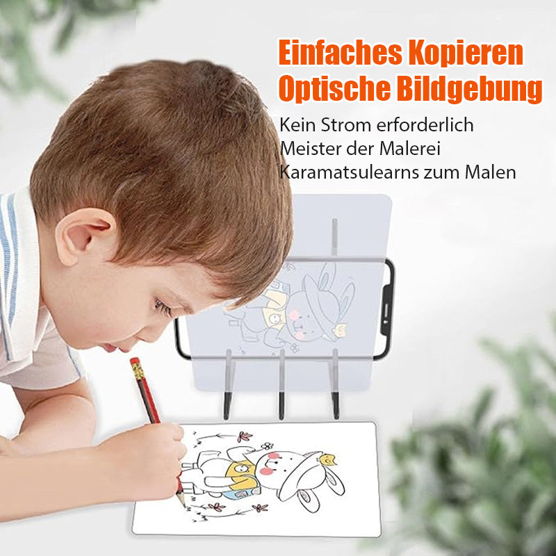 Durchscheinendes Zeichenbrett, Projektionsleinwand, Mal- und Kopierwerkzeug