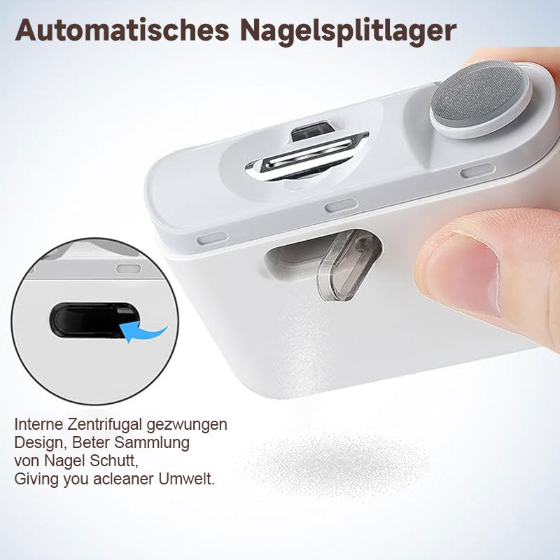 2-in-1 elektrischer Nagelpfleger zum Schneiden und Polieren.