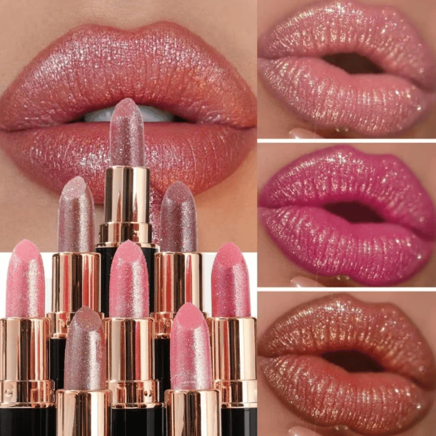 Diamant-Lippenglanz Glitzer-Lippenstift Wasserfest