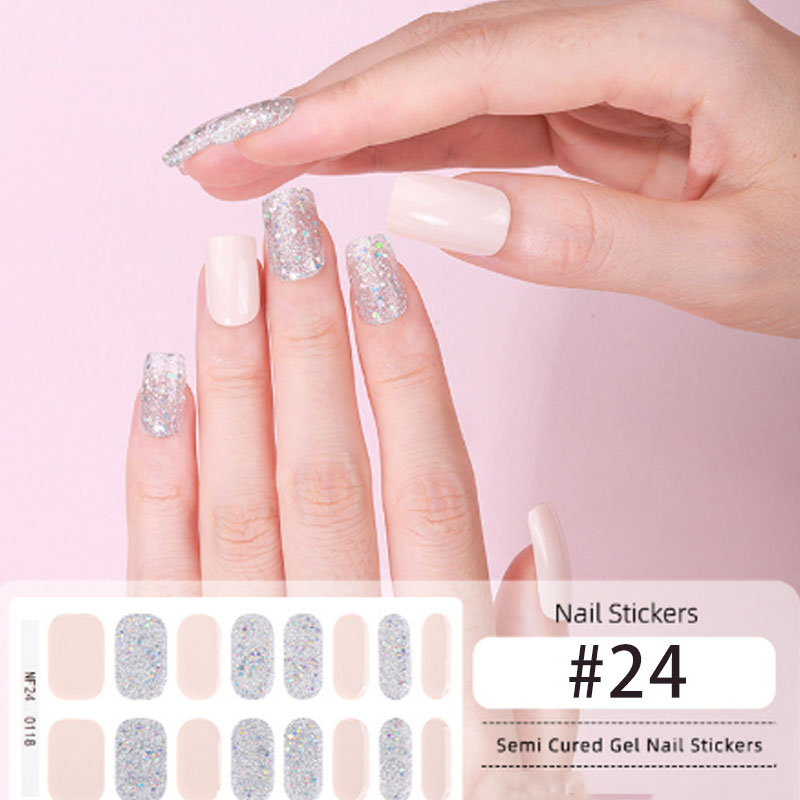 Halbgehärtete Nagelaufkleber