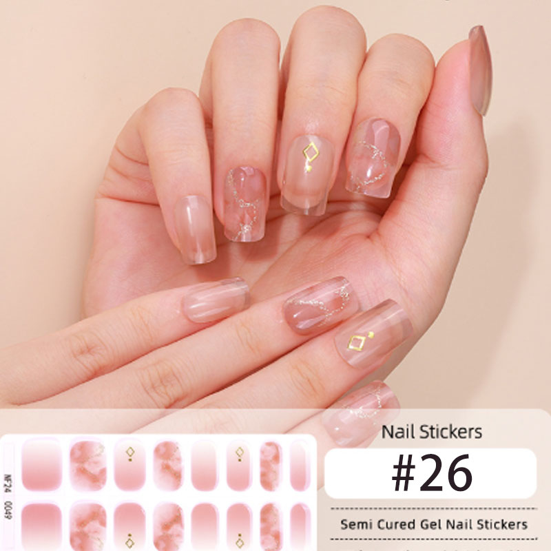 Halbgehärtete Nagelaufkleber