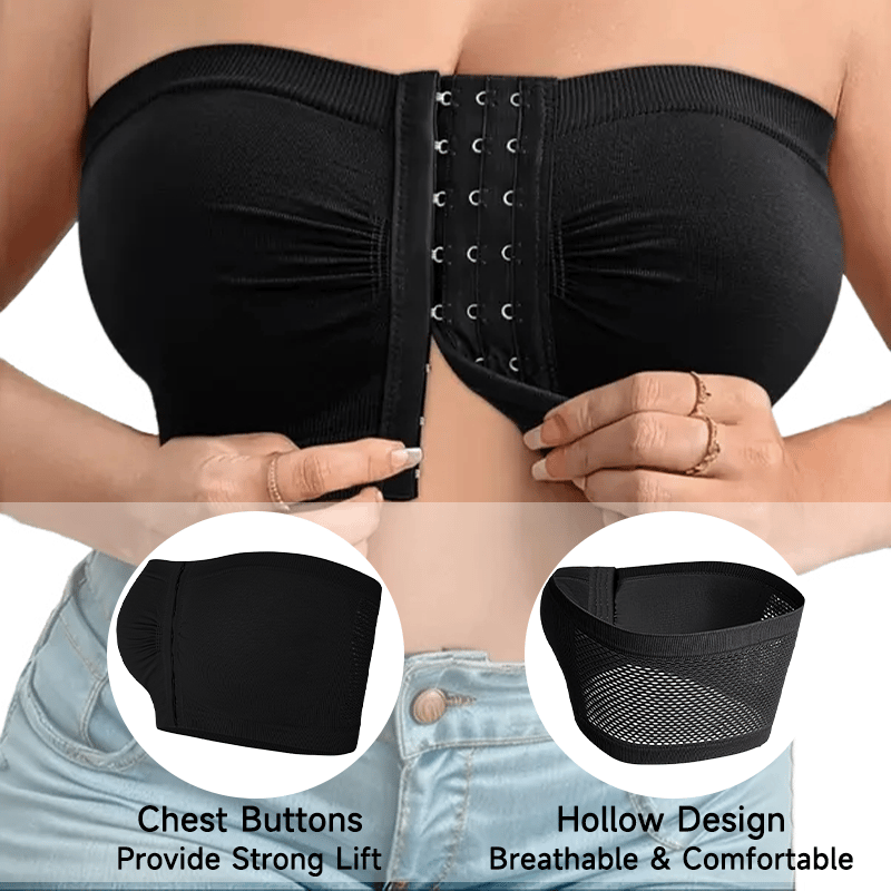 Grote strapless bh met ademende sluiting aan de voorkant