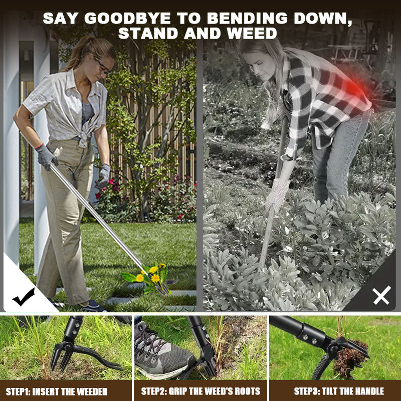 🌿 Weed puller – stand upright and pull weeds out with ease