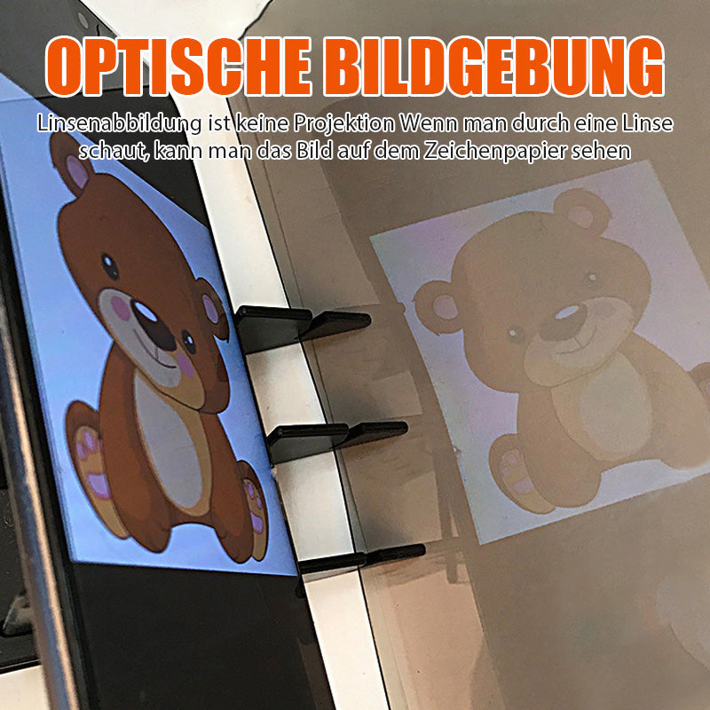 Durchscheinendes Zeichenbrett, Projektionsleinwand, Mal- und Kopierwerkzeug