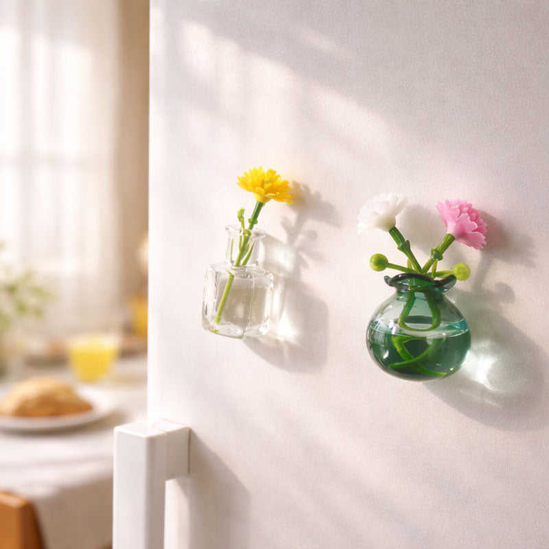 🌸 Mini Magnetic Vase Refrigerator Magnet