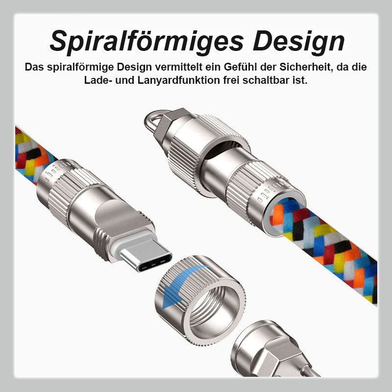 Tragbare Lanyard-Datenleitung, jederzeit schnelles Aufladen! Und das Handy geht nie wieder verloren!