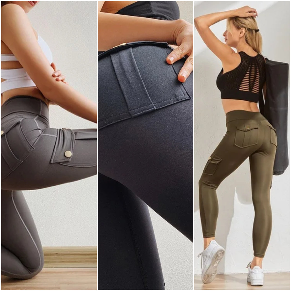 🔥45% RABATT🔥Damen Tasche Sexy Stretch Leggings Fitness Track