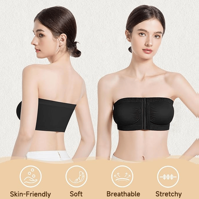 Grote strapless bh met ademende sluiting aan de voorkant