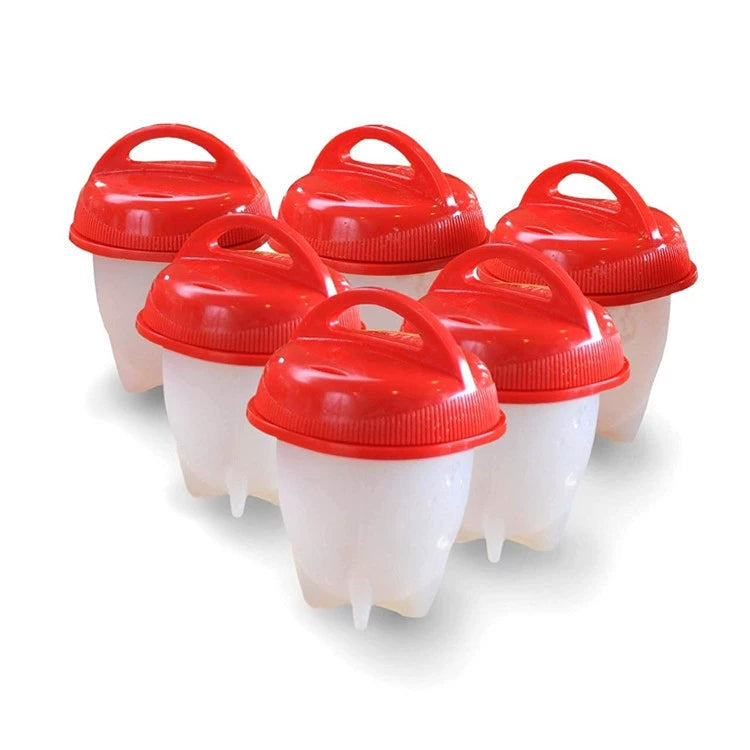 6 Pcs/Set Silikon-Ei gekocht