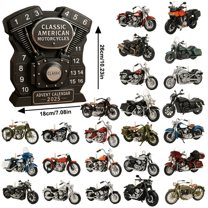 🔥Poslední den 49% SLEVA -2025 Americký motocyklový adventní kalendář